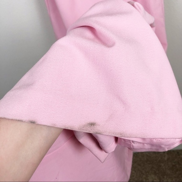 Black Halo Eve Milayla Bow Embellished Gown Pastel Pink Formal Evening Solid - Picture 11 of 11